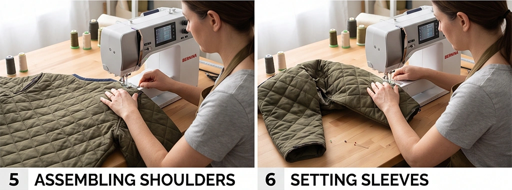 Reversible Quilted Barn Jacket with Rustic Charm