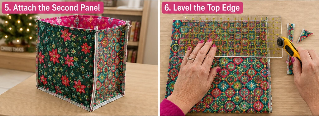 Reversible Quilted Christmas Gift Bags
