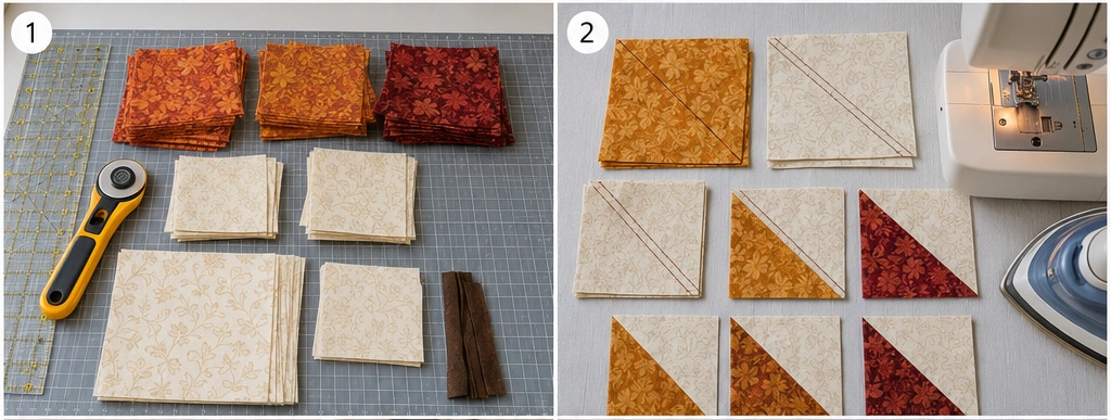 Rustic Maple Leaf Quilt Patterns for Warm Autumn Bedrooms