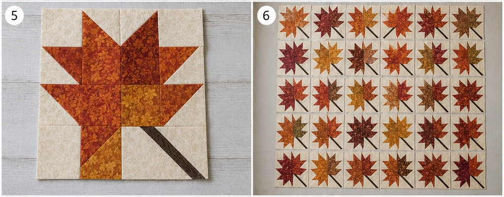 Rustic Maple Leaf Quilt Patterns for Warm Autumn Bedrooms