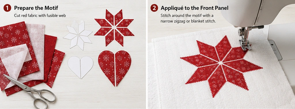 Scandinavian-Inspired Quilted Gift Bags in Red and White