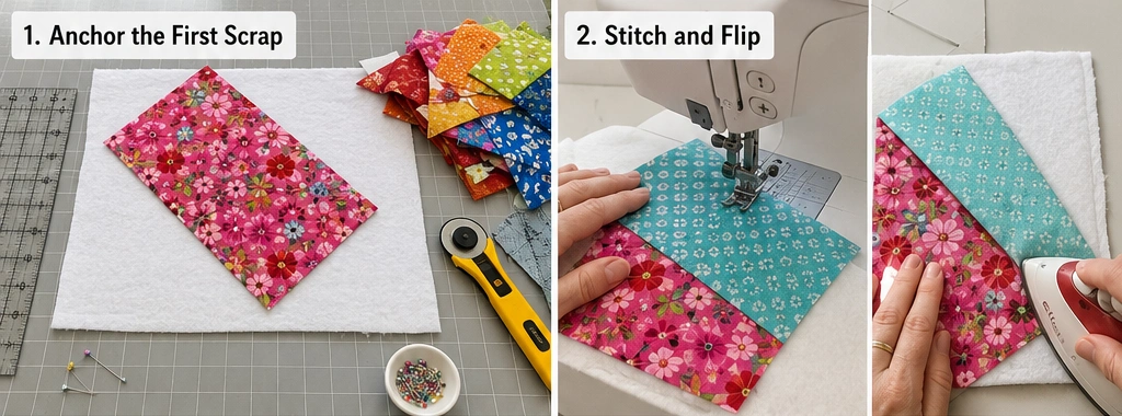 Scrappy Quilted Gift Bags from Fabric Leftovers