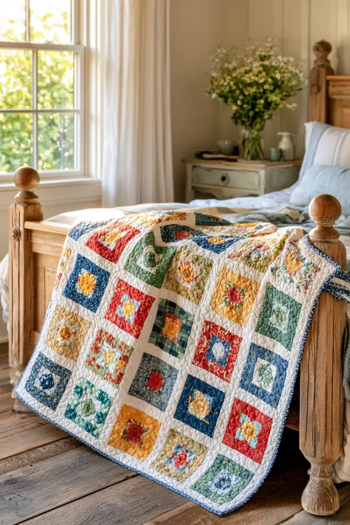 Simple Layer Cake Charm Quilt for Easy Beginner Projects