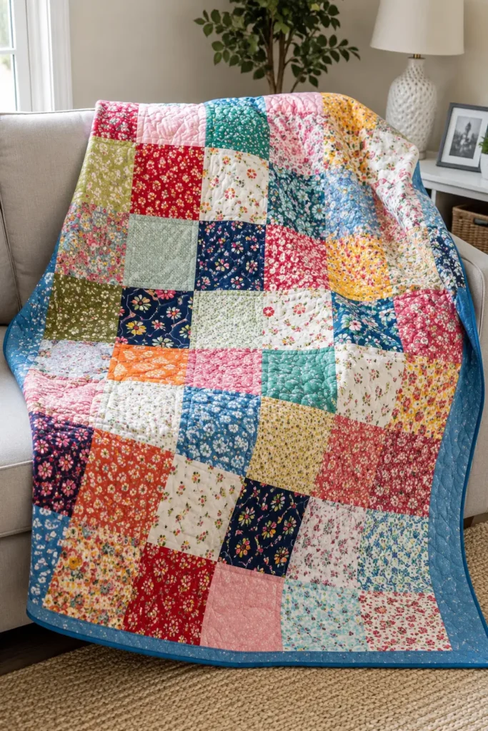 Simple Layer Cake Charm Quilt for Easy Beginner Projects