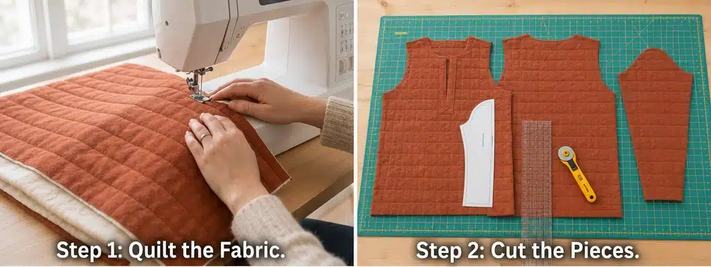 Soft Quilted Henley Top for Casual Farmhouse Layering