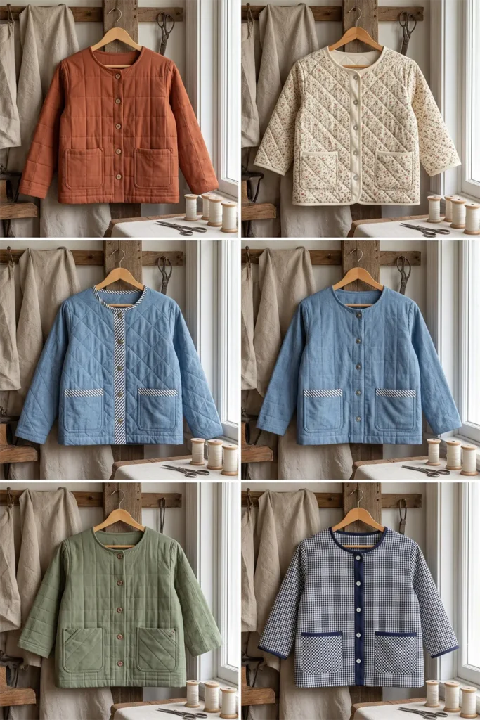 Vintage-Inspired Button-Front Quilt Top with Patch Pockets