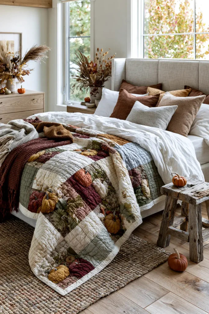 Vintage Pumpkin Patch Quilt Designs for Farmhouse Charm