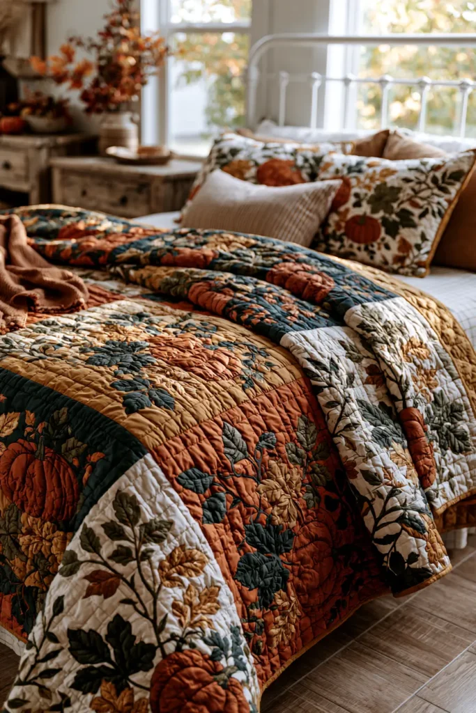Vintage Pumpkin Patch Quilt Designs for Farmhouse Charm