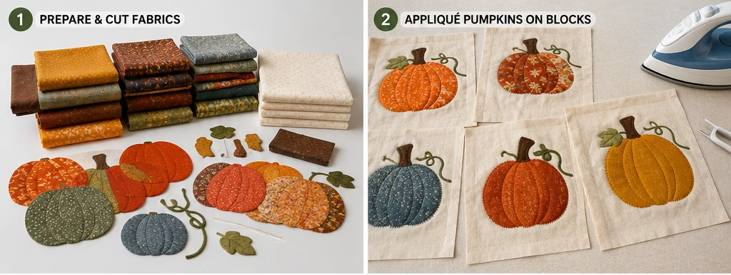 Vintage Pumpkin Patch Quilt Designs for Farmhouse Charm