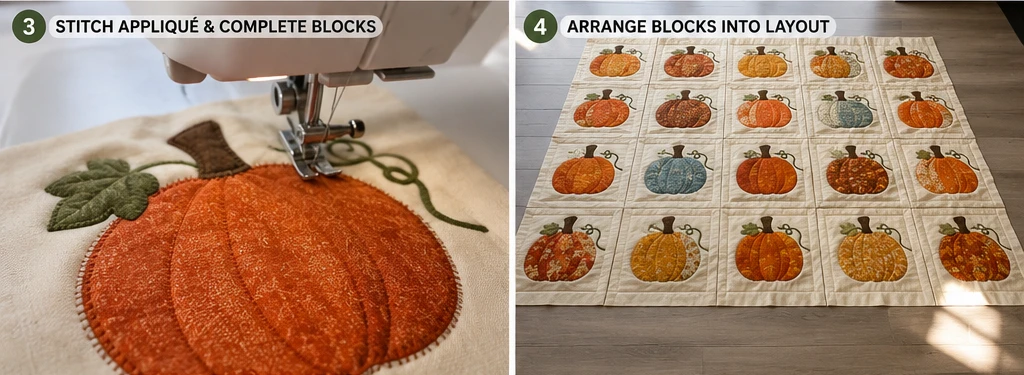 Vintage Pumpkin Patch Quilt Designs for Farmhouse Charm