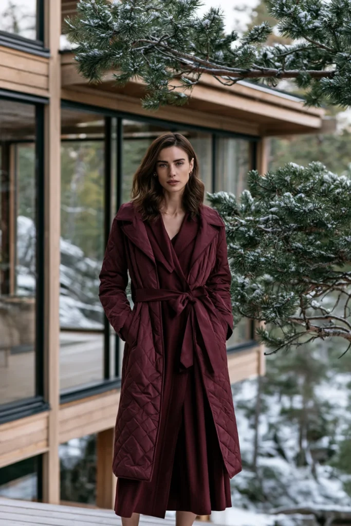 Wool-Blend Quilted Jacket for Premium Cozy Warmth