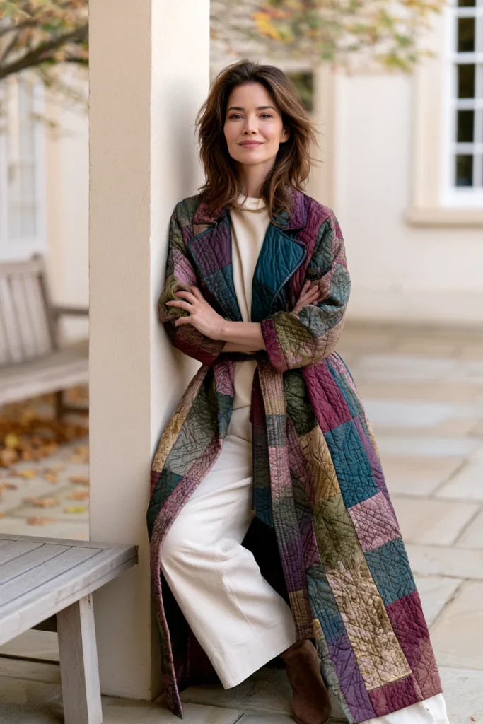 Belted Quilted Midi Jacket for a Flattering Feminine Silhouette