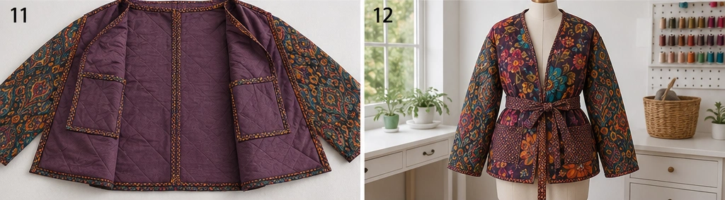 Boho Floral Quilted Jacket for a Pop of Autumn Color
