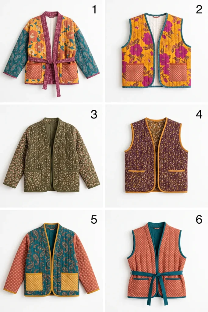 Boho Floral Quilted Jacket for a Pop of Autumn Color