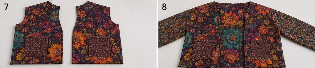 Boho Floral Quilted Jacket for a Pop of Autumn Color