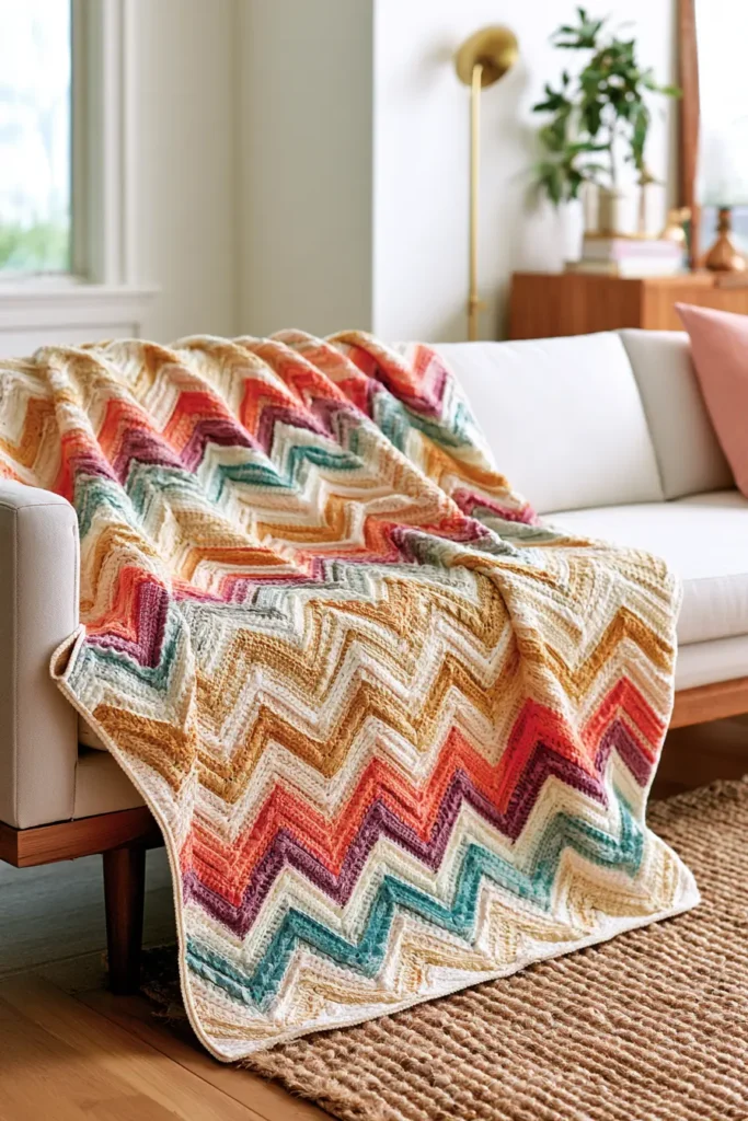 Bold Chevron Layer Cake Quilt for Contemporary Appeal