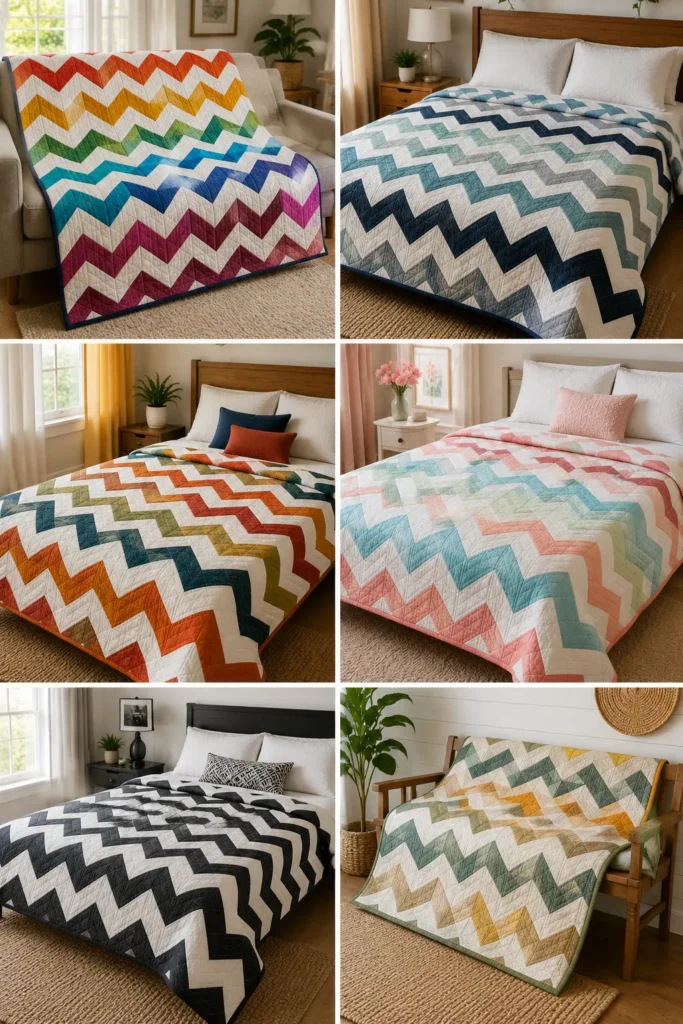 Bold Chevron Layer Cake Quilt for Contemporary Appeal