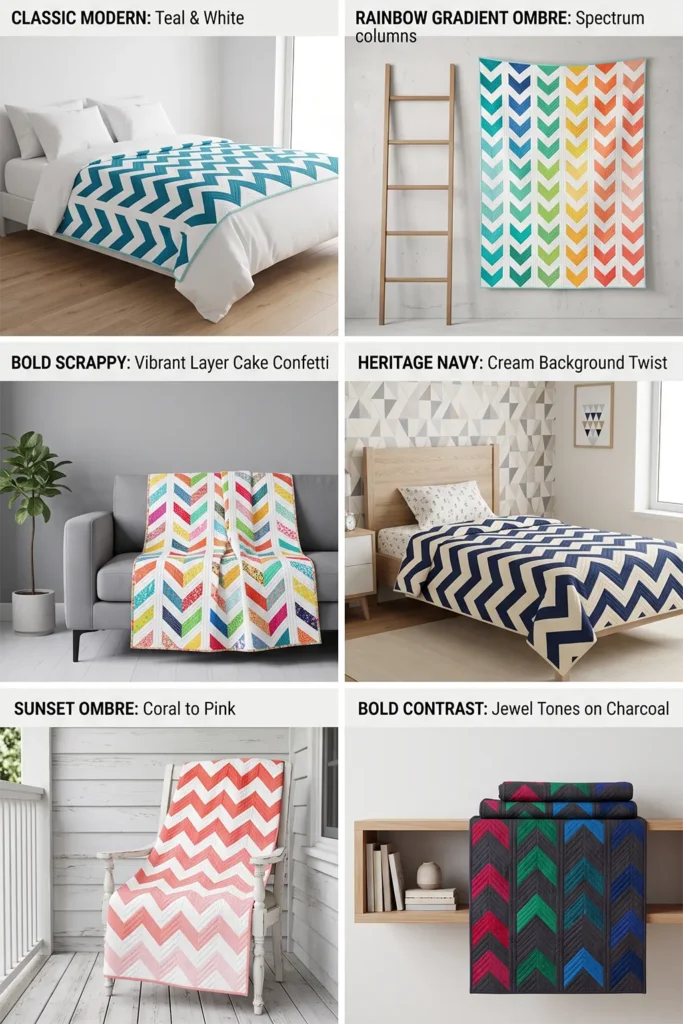 Bold Chevron Layer Cake Quilt for Contemporary Appeal