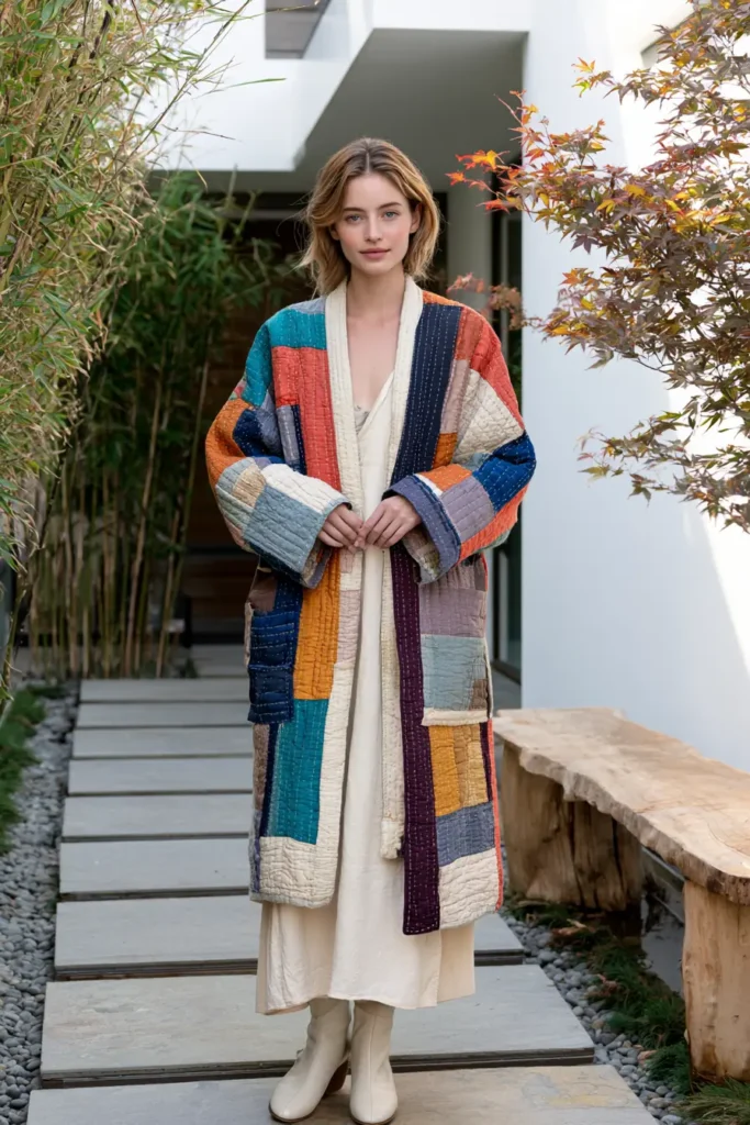 Boro-Inspired Patchwork Sashiko Jacket for Effortless Layering