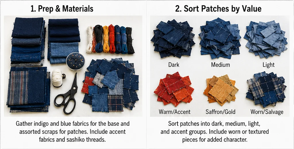 Boro-Inspired Patchwork Sashiko Jacket for Effortless Layering