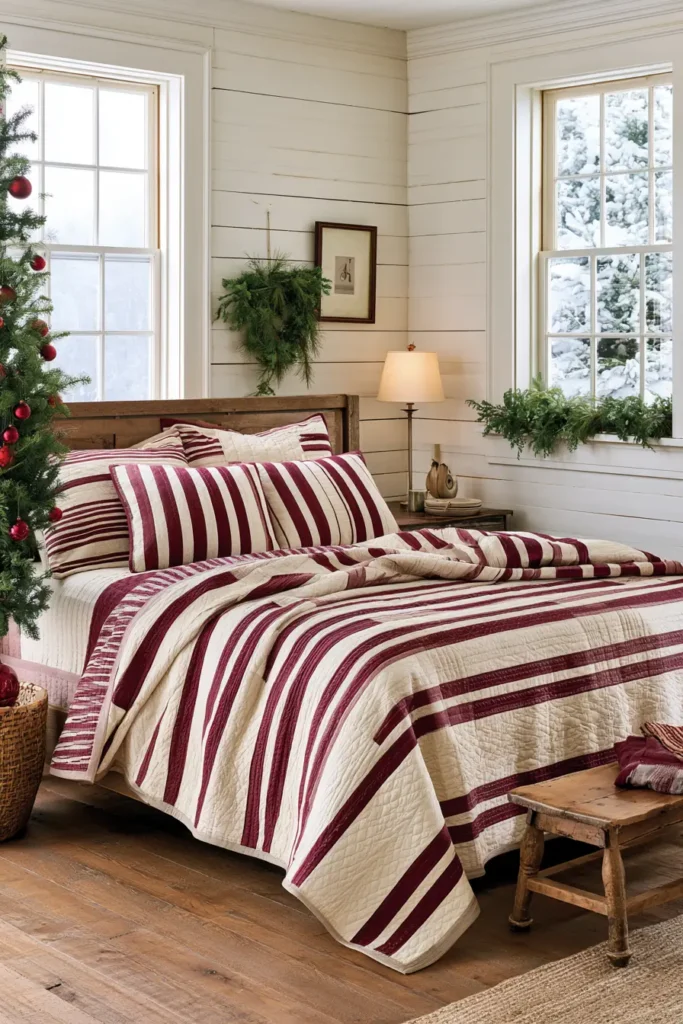 Candy Cane Stripe Jelly Roll Quilt for Cheerful Christmas Charm