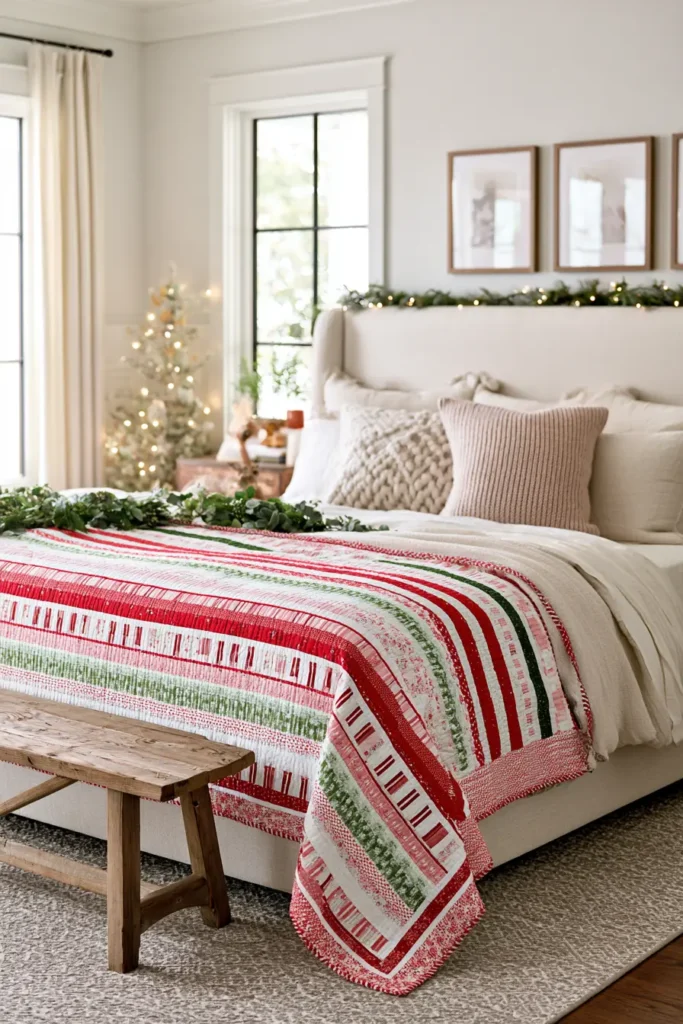 Candy Cane Stripe Jelly Roll Quilt for Cheerful Christmas Charm