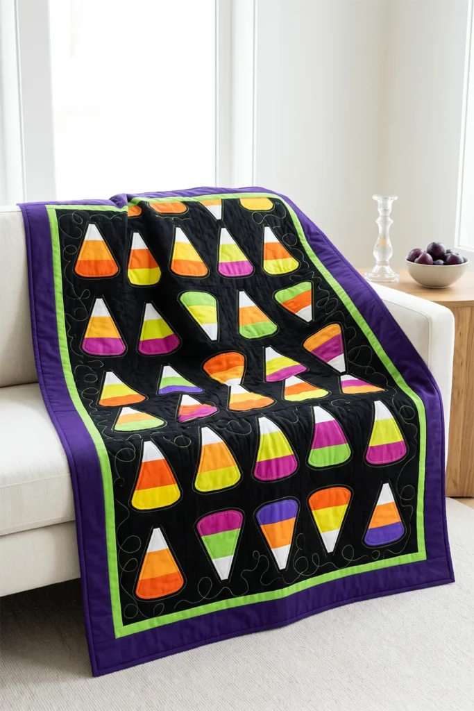 Candy Corn Half-Square Triangle Quilt Patterns