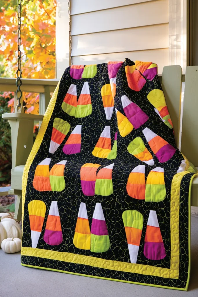 Candy Corn Half-Square Triangle Quilt Patterns