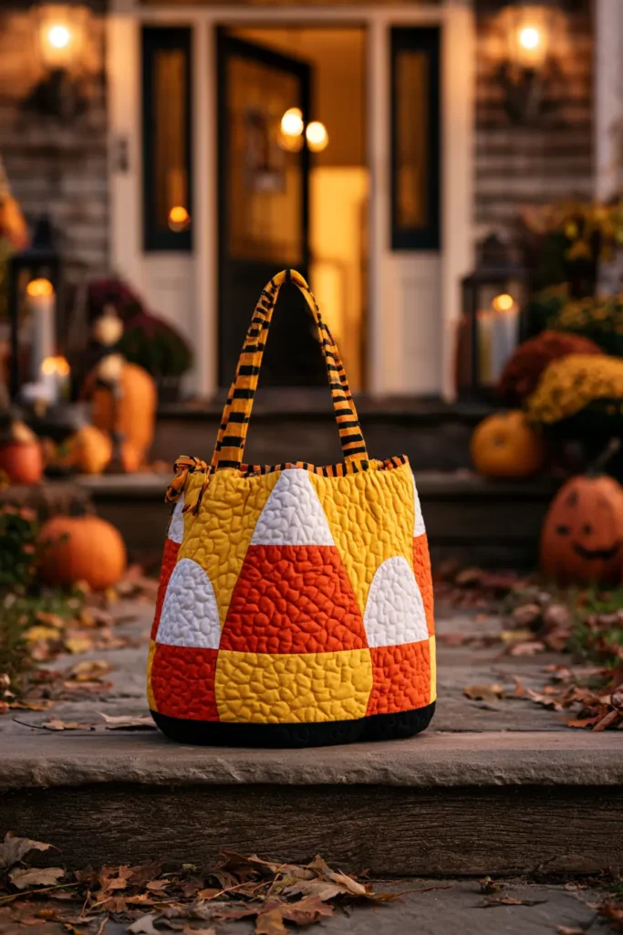 Candy Corn Quilted Treat Bag Patterns