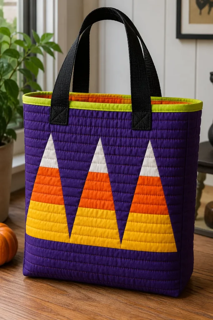 Candy Corn Quilted Treat Bag Patterns