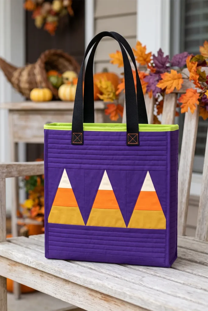 Candy Corn Quilted Treat Bag Patterns
