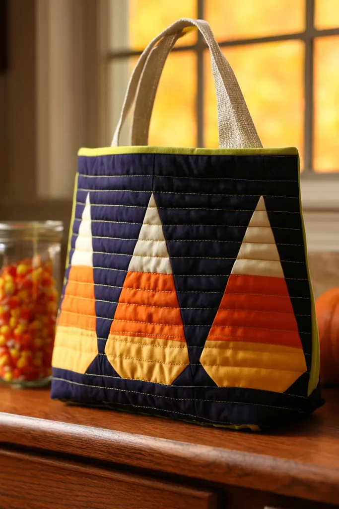 Candy Corn Quilted Treat Bag Patterns