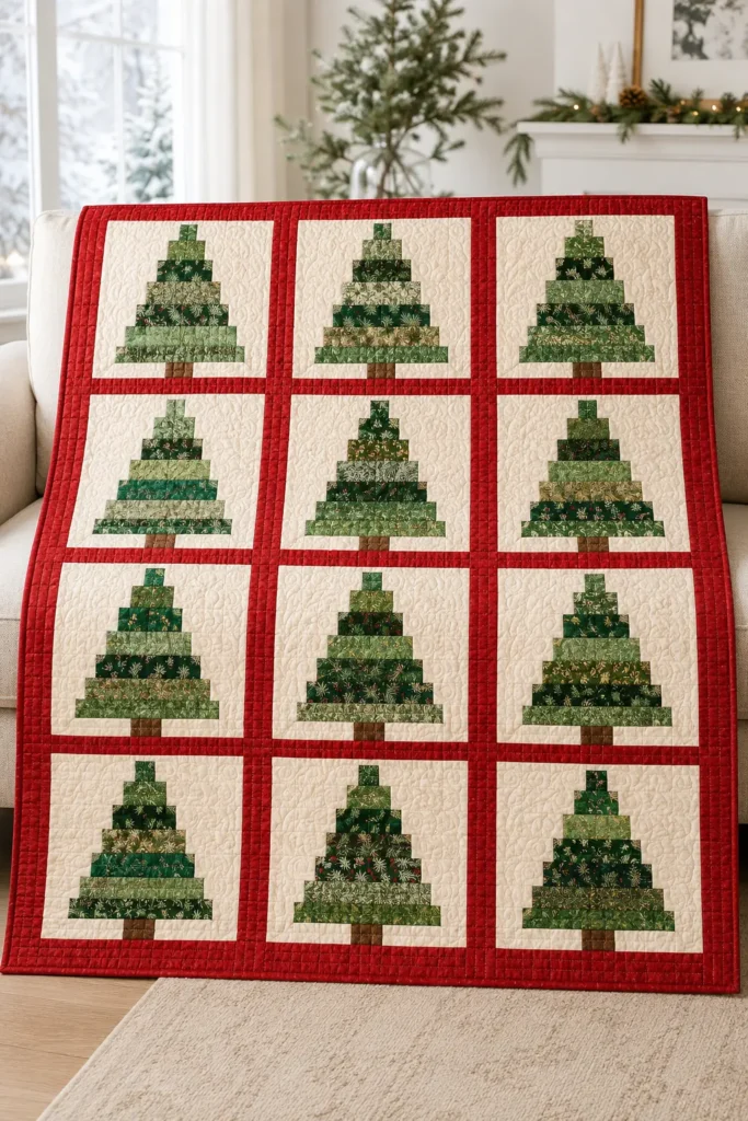 Christmas Tree Jelly Roll Quilt Patterns for Festive Holiday Décor