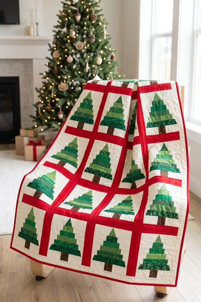 Christmas Tree Jelly Roll Quilt Patterns for Festive Holiday Décor