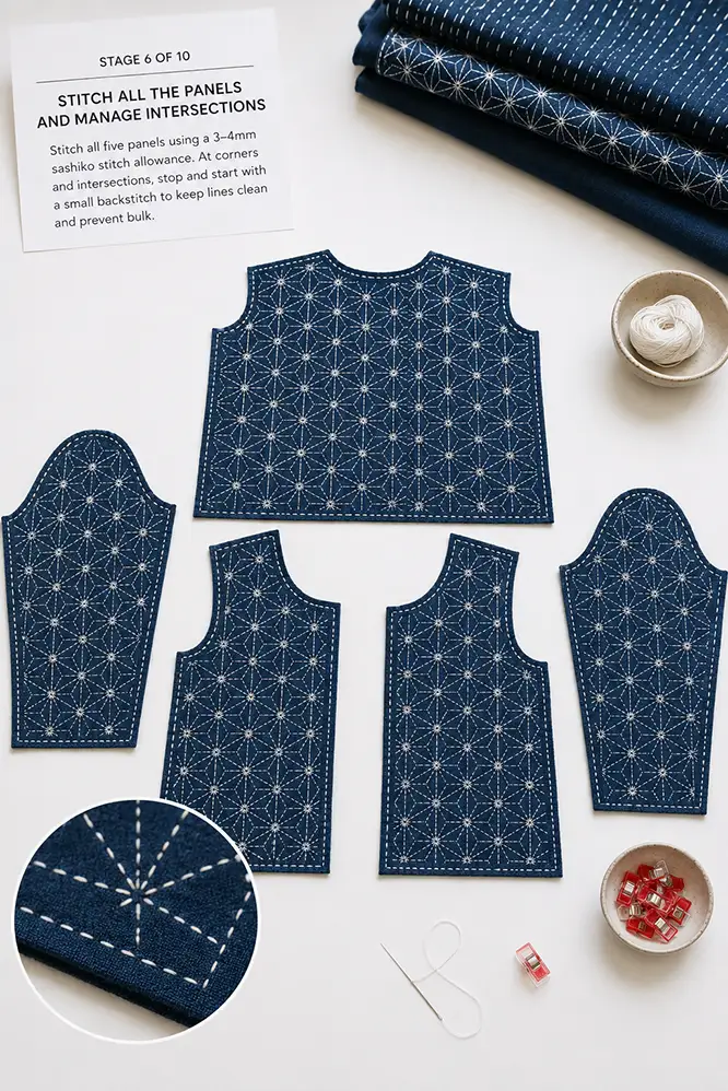 Classic Indigo Sashiko Quilted Jacket for Timeless Style