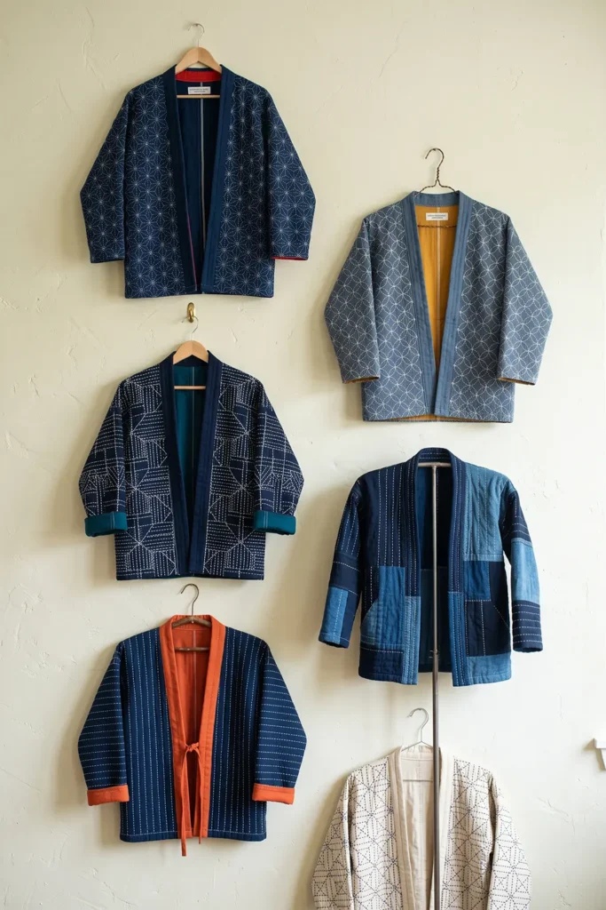 Classic Indigo Sashiko Quilted Jacket for Timeless Style