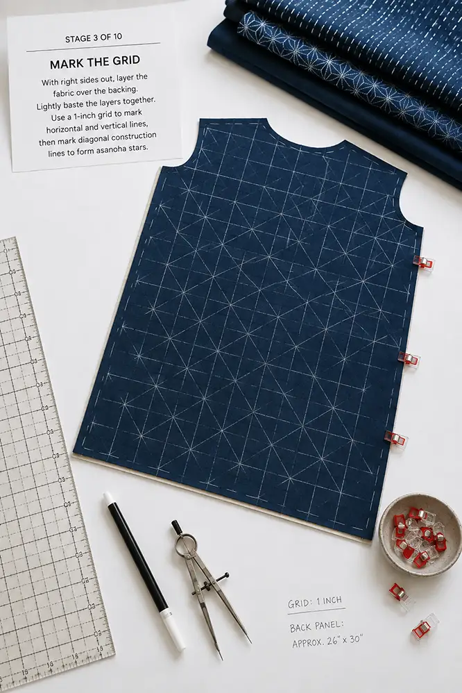 Classic Indigo Sashiko Quilted Jacket for Timeless Style