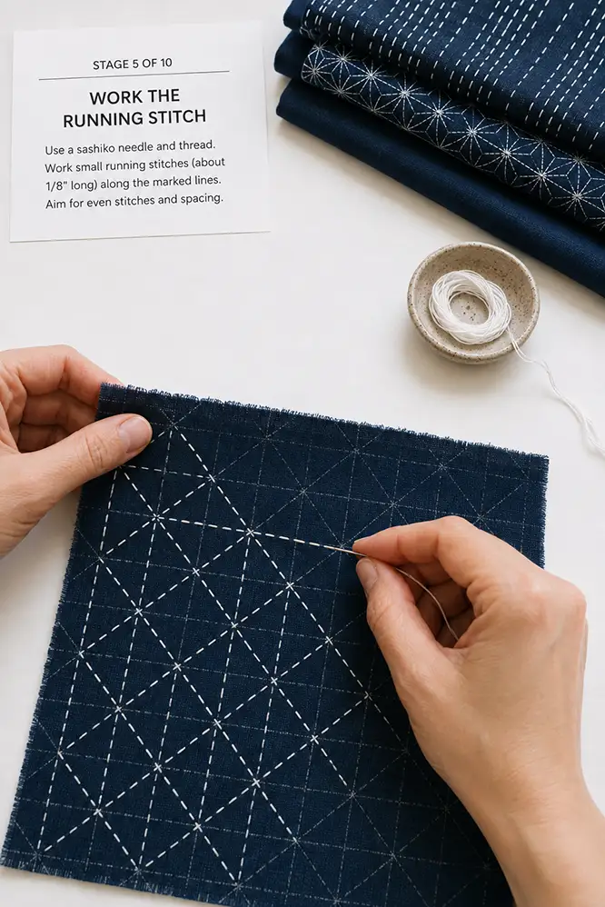 Classic Indigo Sashiko Quilted Jacket for Timeless Style