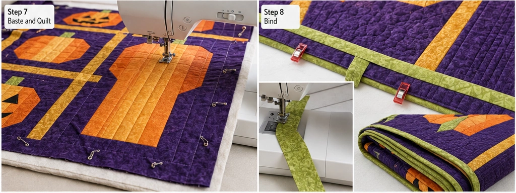 Classic Jack-o-Lantern and Pumpkin Patch Quilt Blocks