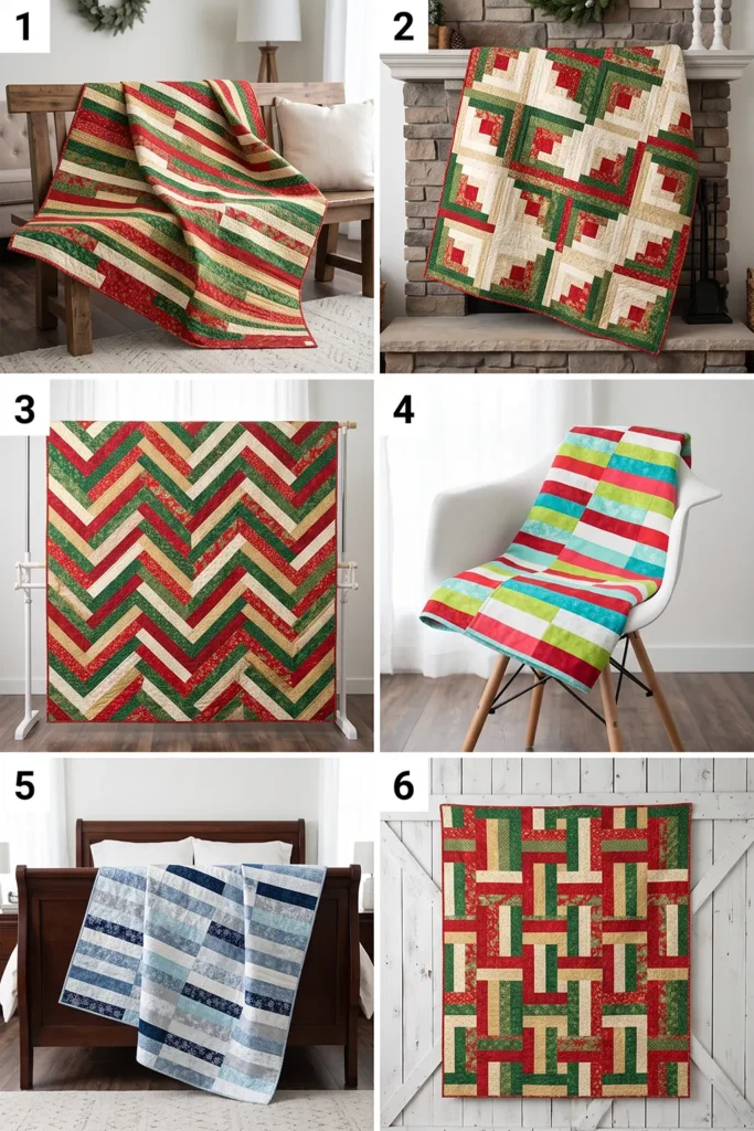 Classic Jelly Roll Race Quilt for a Fast Christmas Finish