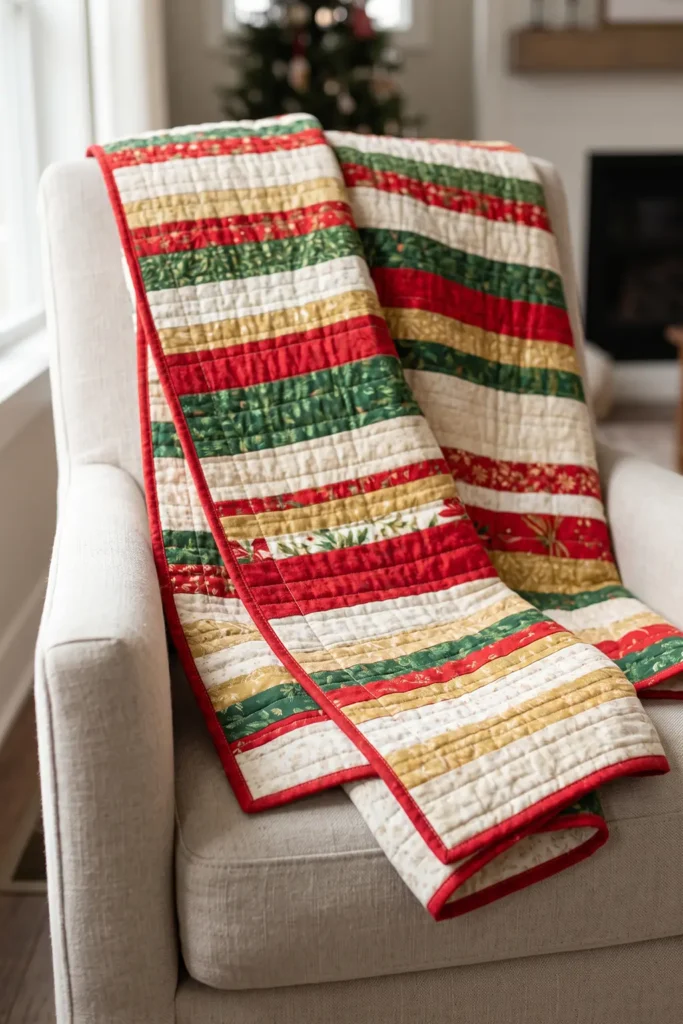 Classic Jelly Roll Race Quilt for a Fast Christmas Finish