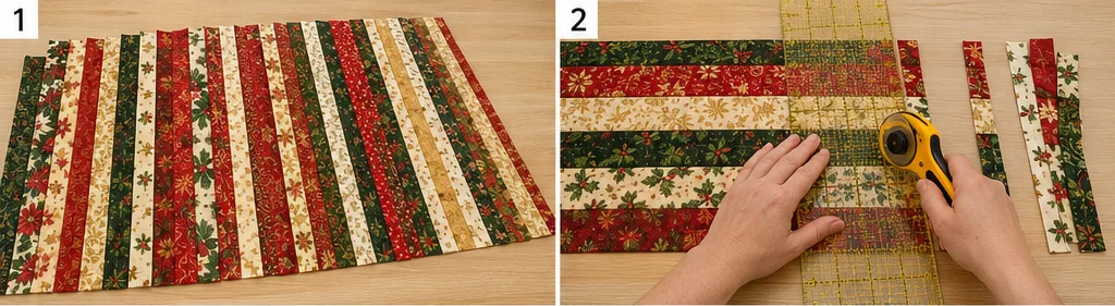 Classic Jelly Roll Race Quilt for a Fast Christmas Finish