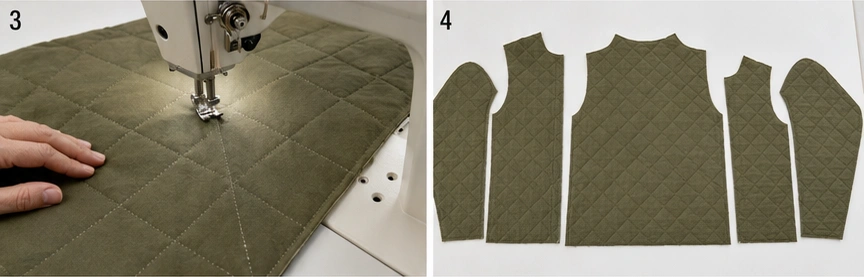Corduroy-Collar Quilted Barn Jacket for Rich Autumn Texture