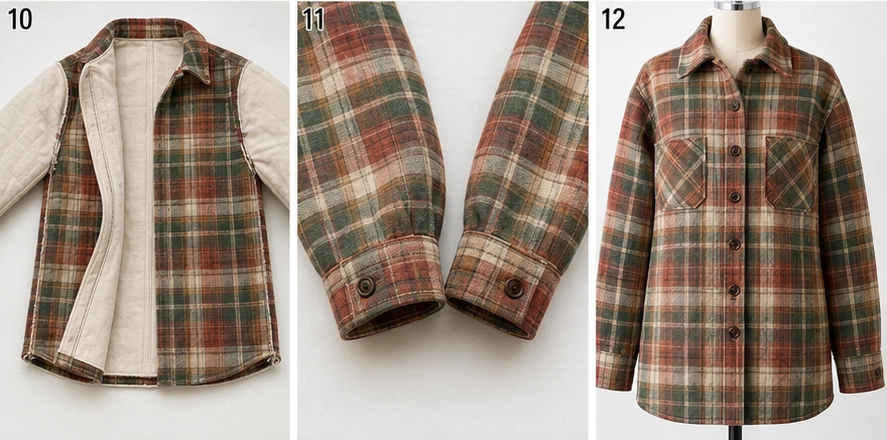 Cozy Plaid Quilted Shacket for Crisp Autumn Days