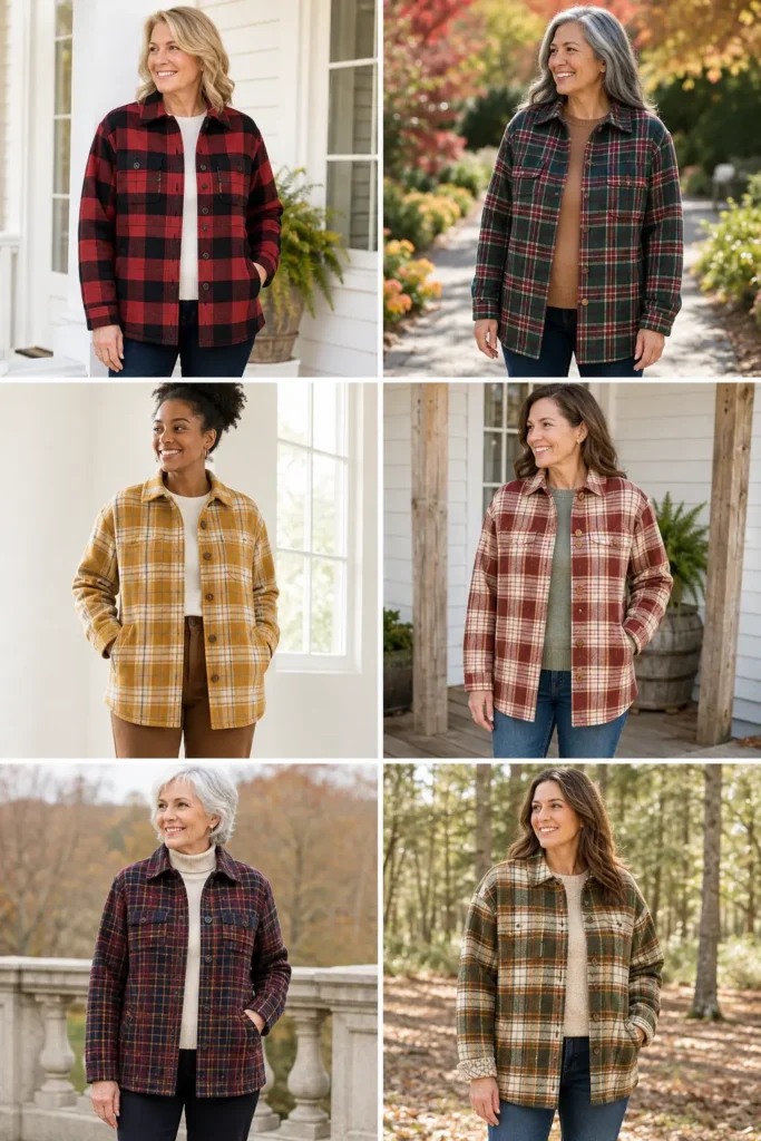 Cozy Plaid Quilted Shacket for Crisp Autumn Days