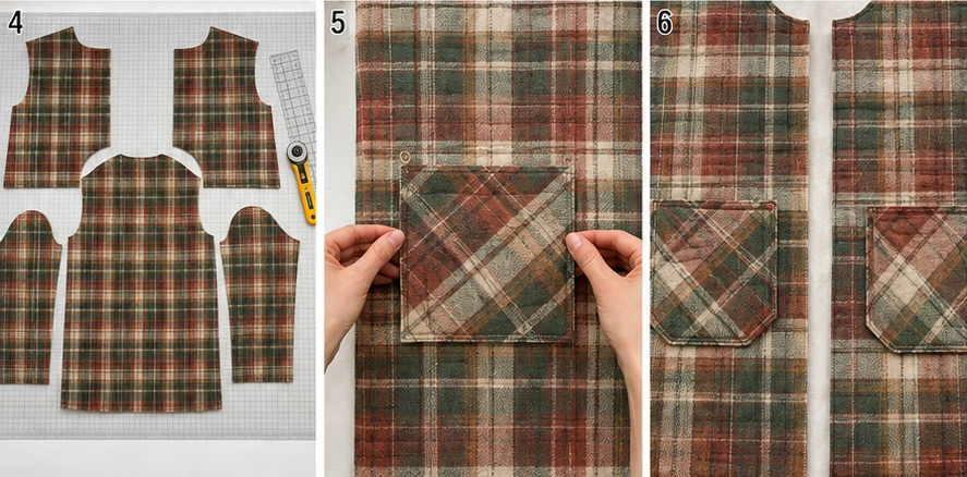 Cozy Plaid Quilted Shacket for Crisp Autumn Days
