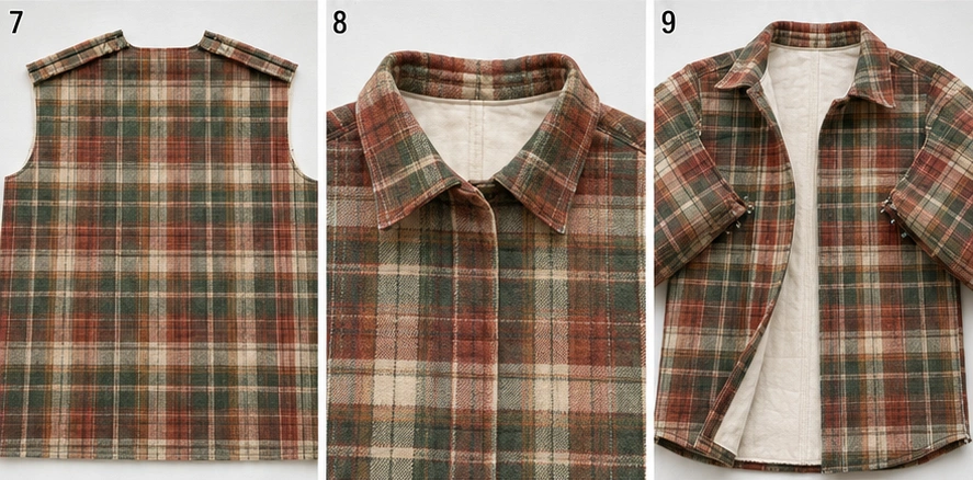 Cozy Plaid Quilted Shacket for Crisp Autumn Days