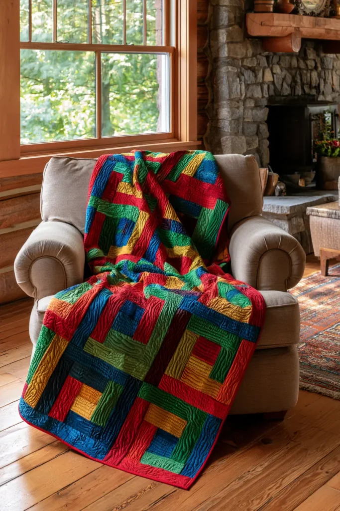 Cozy Rail Fence Layer Cake Quilt for Timeless Simplicity