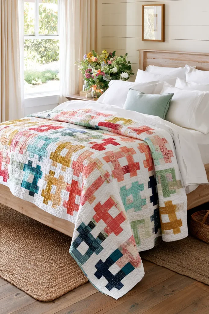 Cozy Rail Fence Layer Cake Quilt for Timeless Simplicity