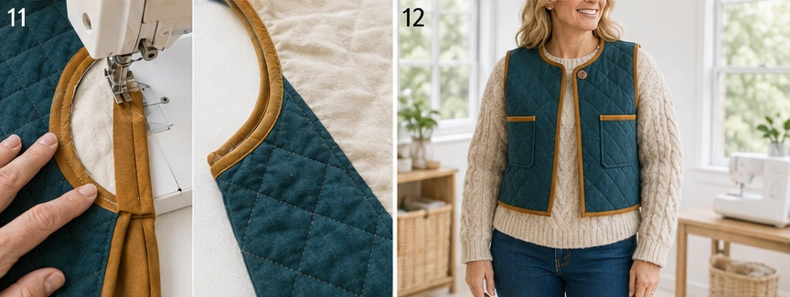 Cropped Quilted Vest for Chic Sweater-Weather Layering